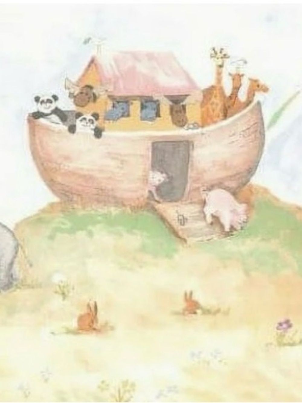 York Pastel Noah's Ark And Crew Wallpaper Border SL8330b
3 Rolls 15 Feet Each
